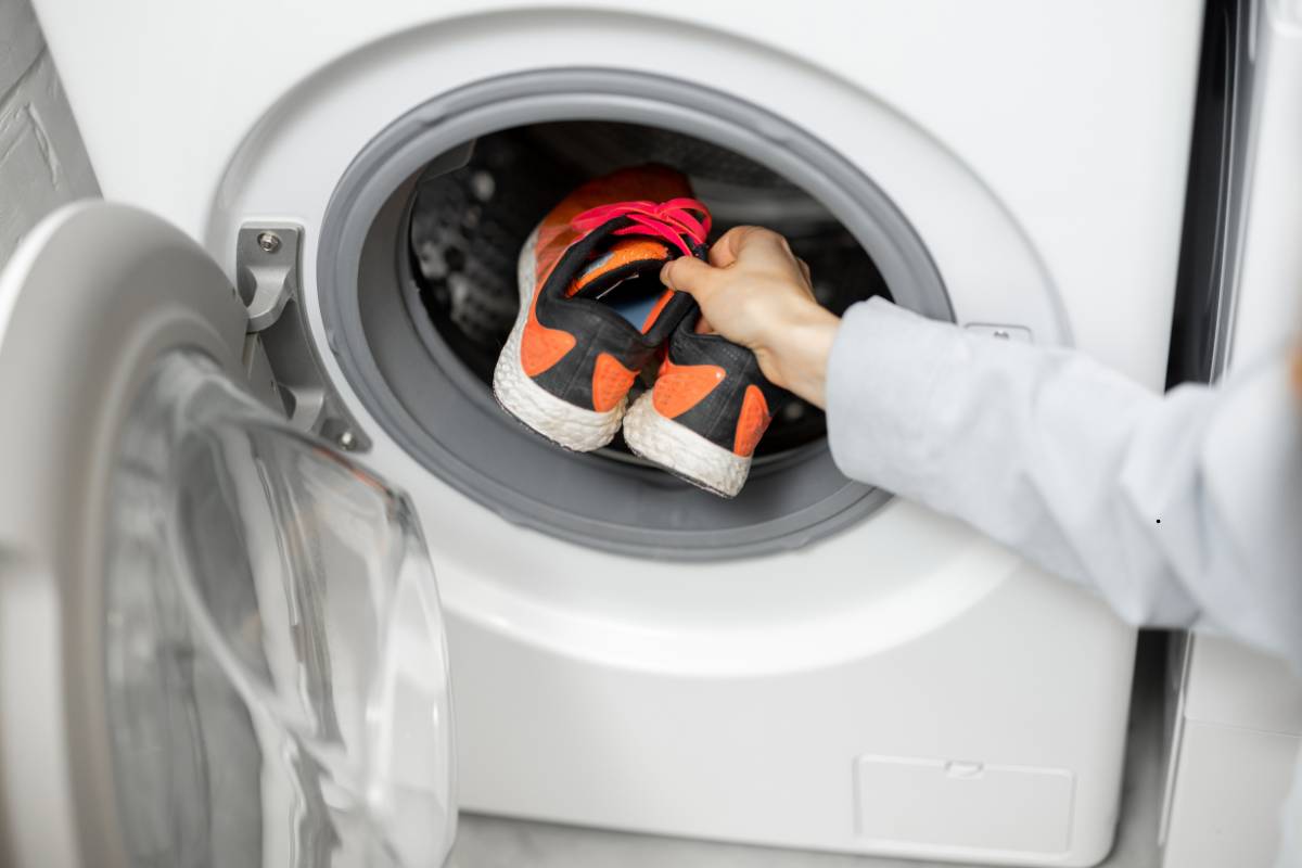 Professional shoe cleaning service for dirty sneakers and leather footwear.