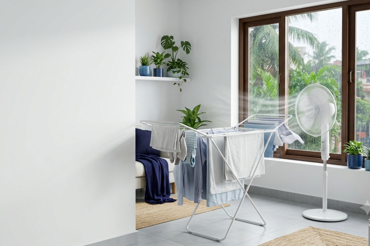 Dry Clothes Without Sun and indoor clothes drying tips guidance from Cloud Dhobi