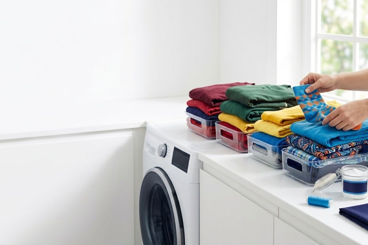pakka colour stain on clothes - Cloud Dhobi team at work