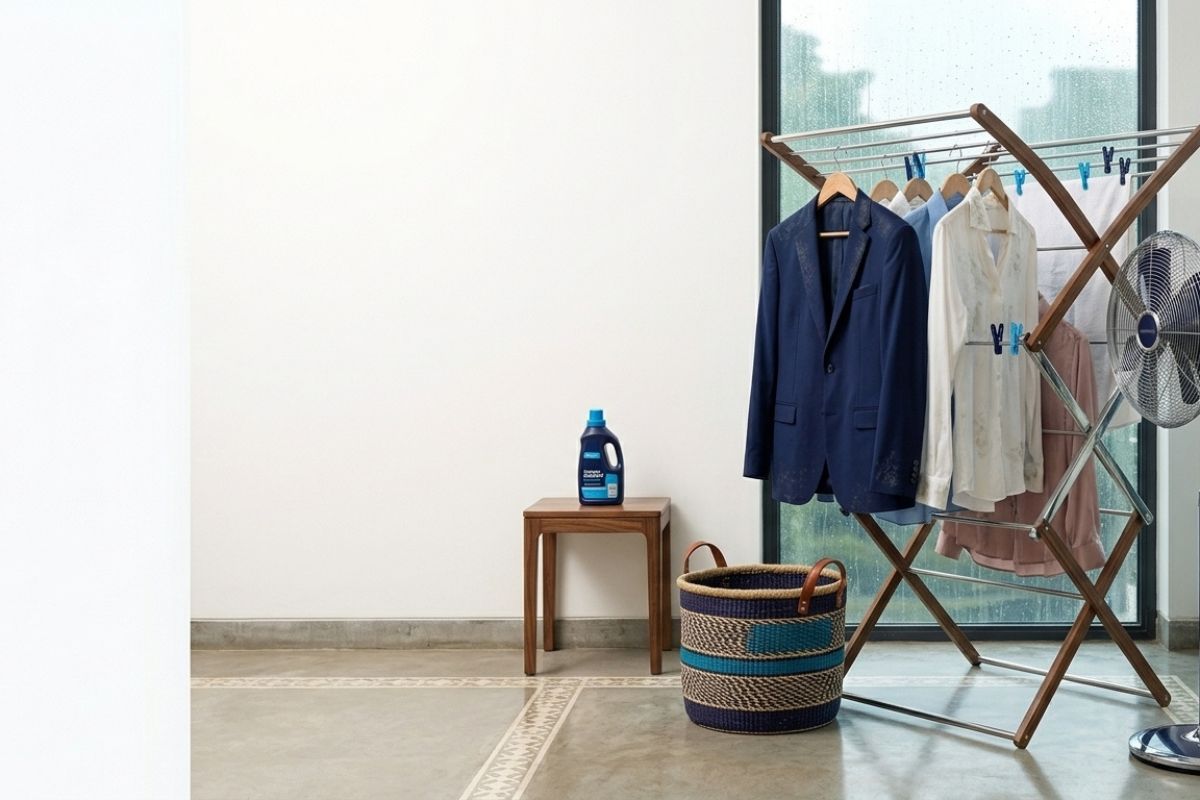 Dry Clothes Fast Indoors by Cloud Dhobi laundry experts in Delhi NCR